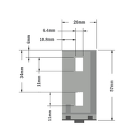 40-150-3 MODULAR SOLUTIONS ALUMINUM GUSSET<BR>30 SERIES 30MM X 60MM ANGLE W/HARDWARE